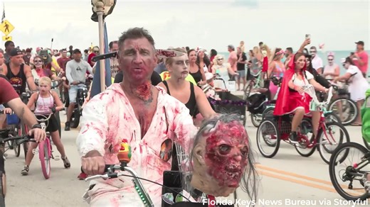 The Cycling Dead: Hundreds dress up for Key West's annual zombie ride