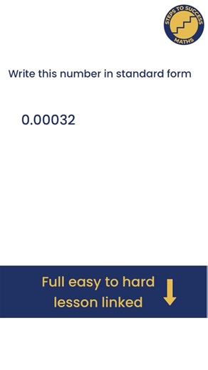 Standard Form - Write small numbers correctly