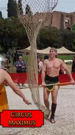 Simple Strike — Perfect Result. Germanic Gladiators Preparing for Arena Display