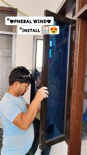 🔥 Aluminum Openable Window Installation 🪟 | Modern Window Fitting Work 😍 #shorts #youtube