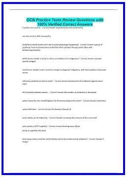OCN Practice Tests Review Questions with 100 Verified Correct Answers1341 636x882
