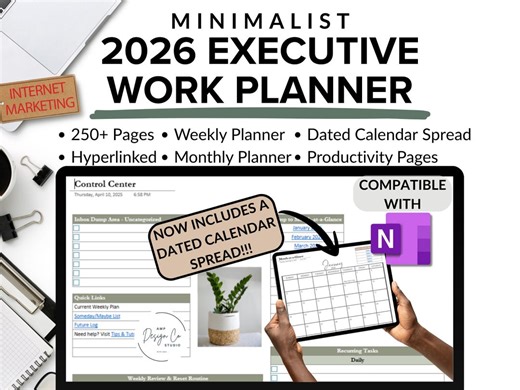 2026 Onenote Template, Onenote Project Management, Task Tracker, Digital Project Goal Planner, Eisenhower Matrix, Onenote Template for Work - Etsy