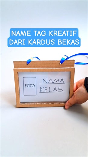 Name tag MPLS kreatif dari kardus untuk papan nama MPLS