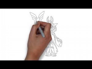 How to Draw Skylanders Trap Team Golden Queen Step by Step Video Tutorial
