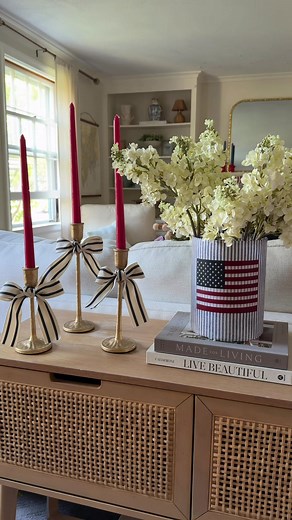 DIY Flag Vase Using Fabric Mod Podge