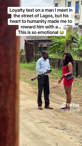 Loyalty test on a man I meet in the street of Lagos, but his heart to humanity made me to reward him with a… This is so emotional 😭