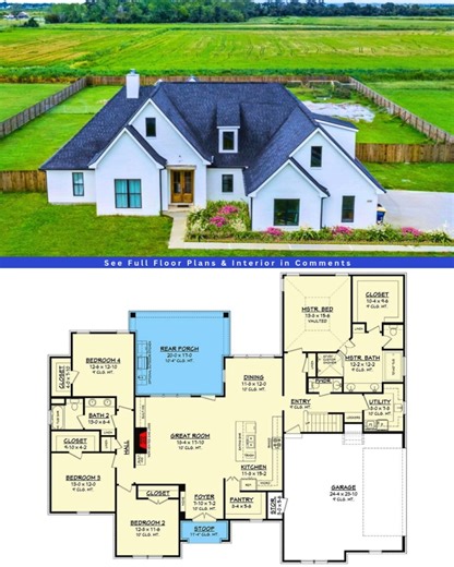 Here's a Cozy 4-Bed Southern House Plan with a Bonus Room Perfect for Your Needs! | Cozy House Plans