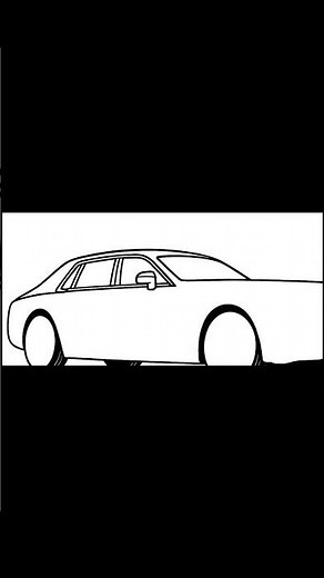How to draw a ROLLS-ROYCE PHANTOM 2025 step by step