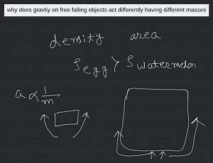 why does gravtiy on free falling objects act differently having... | Filo
