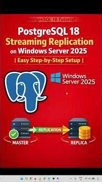 PostgreSQL 18 Streaming Replication on Windows Server 2025 | Easy Step-by-Step Setup 🚀 #postgresql