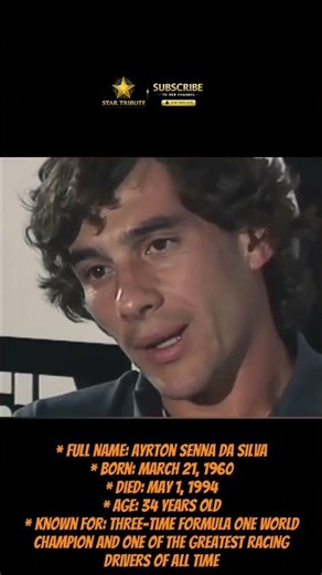 💔 Ayrton Senna Dies at 34 | Formula 1 Loses Its Greatest Legend (1960–1994)