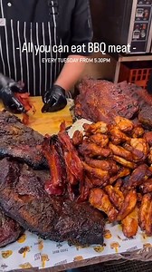 ALL YOU CAN EAT BBQ MEAT TUESDAYS! 𝗛𝗘𝗥𝗘'𝗦 𝗧𝗛𝗘 𝗗𝗘𝗧𝗔𝗜𝗟𝗦: 🍖 The meatiest All You Can Eat in TOWN! 📅 TUESDAYS from 5:30pm, 🍽️ 𝘄𝗲 𝗯𝗿𝗶𝗻𝗴 𝘆𝗼𝘂 𝘀𝗹𝗼𝘄 𝘀𝗺𝗼𝗸𝗲𝗱 𝗕𝗕𝗤 𝗠𝗲𝗮𝘁𝘀 𝘁𝗶𝗹𝗹 𝘆𝗼𝘂 𝘀𝗮𝘆 🛑 𝗦𝗧𝗢𝗣 🛑 🚶‍♂️ Walk in, roll out. 𝗖𝗛𝗢𝗢𝗦𝗘 𝗙𝗥𝗢𝗠 𝗦𝗟𝗢𝗪-𝗦𝗠𝗢𝗞𝗘𝗗 🍖 Beef Ribs 🐷 Pork Ribs 🥩 Brisket 🍗 Chicken & Chicken Wings 🐑 Lamb Shoulder Plus Entrees like Oink Balls and Candy Bacon plus sides! 𝗕𝗼𝗼𝗸 𝘆𝗼𝘂𝗿 𝘁𝗮𝗯𝗹𝗲 𝗻𝗼𝘄 > https://thirdw