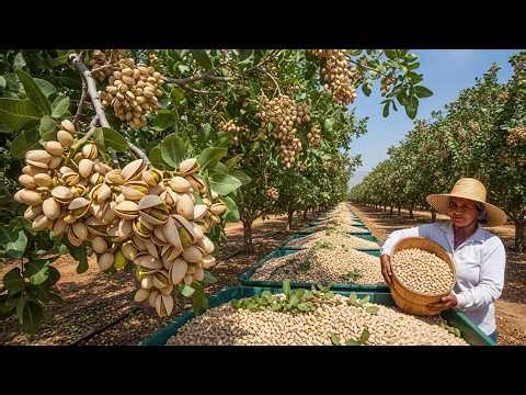 Inside Massive Pistachio Harvesting and Industrial Processing Operations