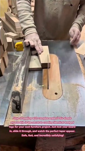 The Ultimate Table Saw Hack! 🪚📐 Perfect Tapered Legs #tips #tricks #how #diy #tools #woodworking