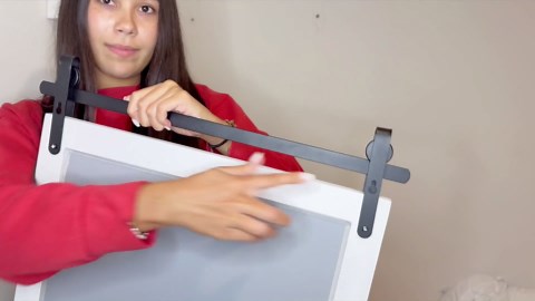 Farmhouse Bathroom Mirror,20"x28" Brown Wood Frame Rectangle Wall Mirror for Living Room Bedroom Entryway, Waterproof, Easy to Install