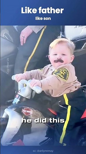 Mini Cop, Big Authority! This Halloween Duo Will Make You Smile 👮‍♂️🧡