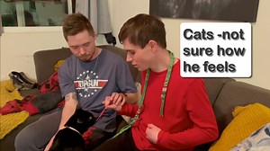 63K views · 2.2K reactions | Cody doesn't seem comfortable with dogs or cats. Later in the video he starts playing with Leo! Cody tolerated the entire evening of chatter!!! This is HUGE in our world! #autism #visiting #cats #autismfamily #siblings | Cody Speaks | Facebook