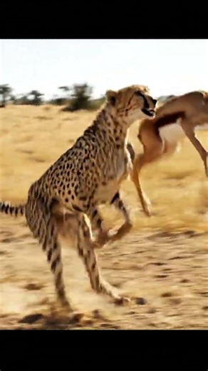 CHEETAH 70MPH NECK BITE appears speed blur #animalbattle #wildlife #mountainanimal