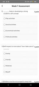 6:21YR​5G 18%Week 7 Assessment9)  helps in developing a st... | Filo