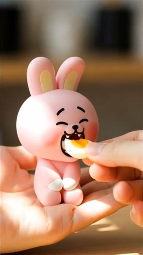 Feeding Cooky a Snack! 🐰🥚 | BT21 ASMR #shorts #cooky #bt21 #asmr #bt21cooky