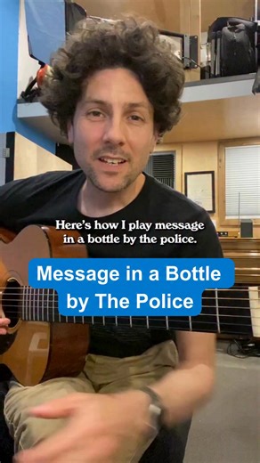 Here's how I play Message in a Bottle by The Police - #guitar #tutorial #teaching #acousticcover #guitartutorial #doityourself #guitarlesson #learn #artist #70smusic #thepolice | Jeremy Fisher
