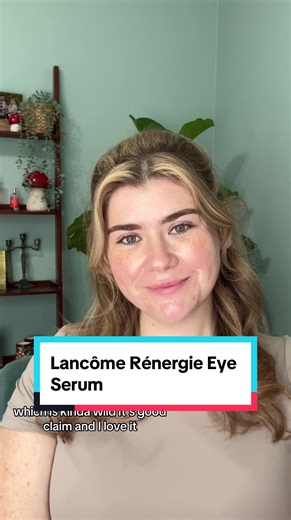 The @Lancôme Rénergie eye serum is seriously a game changer! I have been using this for over a week now and have noticed actual changes in my eye area 10/10 would recommend 🫶🏼 #gifted #lancomepartner #eyehcftripleserum #tripleserumeyeca #beautytok #beautybacks #liftingeyeserum #antiaging #lancome #beautyreview #skincare #skincarehacks #skincarehack #aginggracefully #skincaretips #skintok #skincaretips #antiagingskincare #antiagingserum