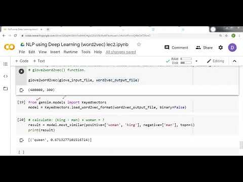 Loading Glove Embedding in Colab
