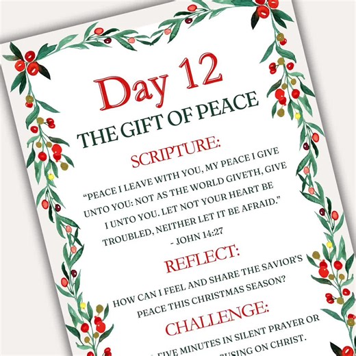 Christian Advent 12 Gifts of the Spirit Cards, Scripture Study Christmas Countdown Printable, Reflection   Challenge Family Devotional Set - Etsy