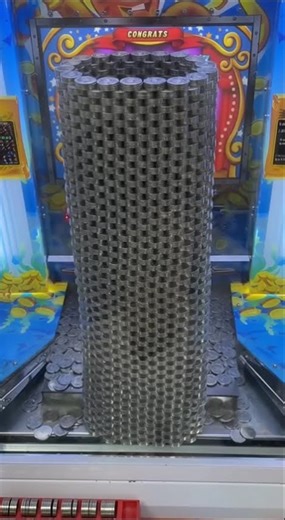 One Push. One Drop. Real Coin Pusher Tension! #coinpusher #pushergame #coin