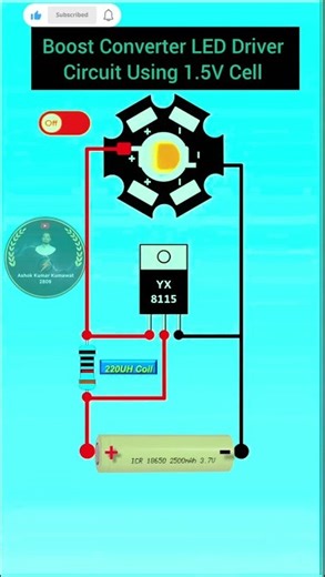 Boost Converter LED Driver Circuit #electrical #electrician