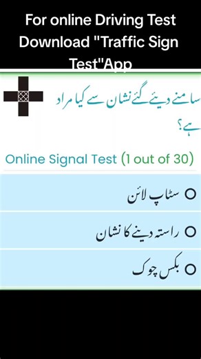 Online Traffic Sign Test for Learner Drivers