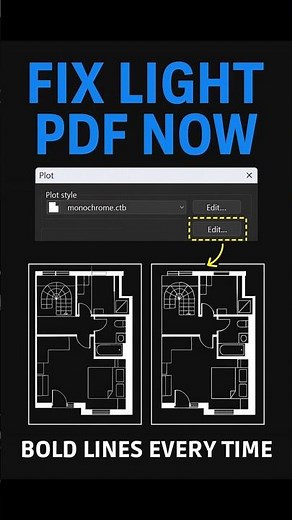 AutoCAD Lineweight Secret That Makes Prints Bold #CADTips #Tutorial