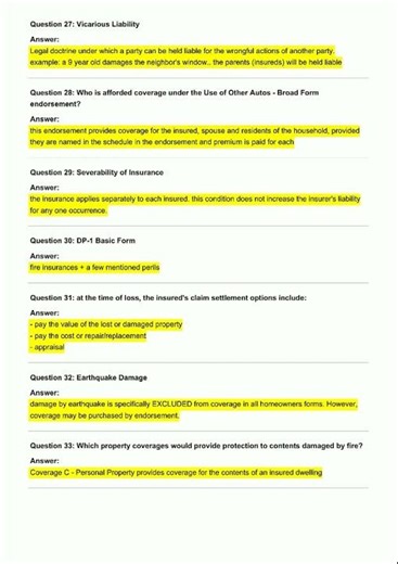 Massachusetts Personal Lines Insurance Exam Questions 2026 | Practice Test + Correct Answers