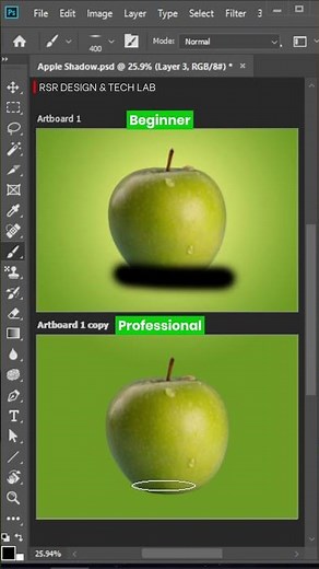 How to Create Professional Shadows in Photoshop ⚡ #shorts