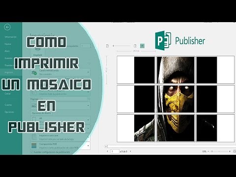 Como Imprimir imagen o poster en varias hojas en publisher / Mosaico