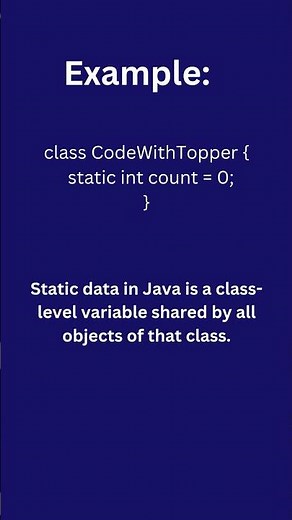 static variable in JAVA