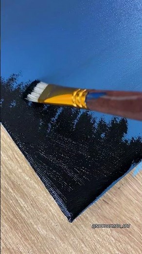 String Lights Night Scenery | String Lights Acrylic Painting For Beginners #shorts