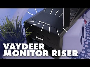 Vaydeer USB3.0 2 Tier Wireless Charging Monitor Stand Review and. Unboxing