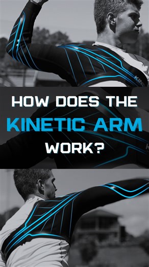 Kinetic Arm on Instagram: "How the Kinetic Arm Works 🦾 This isn’t just another sleeve—it’s a dynamic arm stabilizer engineered to support both the shoulder and elbow during high-intensity movement. The secret is in the MuscleWeb® technology—a flexible web of K-Tech polymers that mimics natural muscle lines to provide targeted support where your arm needs it most. Here’s what it does: • Offloads stress from the shoulder and elbow • Promotes efficient mechanics during throwing and swinging • Prov