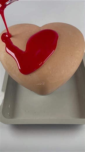 Glaçage miroir rouge ❤️ #mirroirglaze #glacagemiroir #foodporn #entremets #cake #bakery #pastry #patisserie #asmr