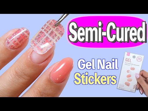How to Use Semi-Cured Gel Nail Stickers💅 Step by Step【ASKA NAILS】