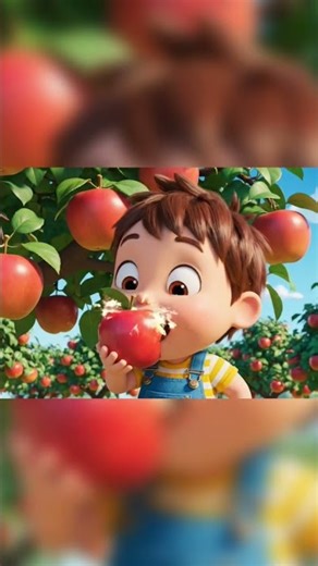 Kid plants a Apple tree and save nature. cartoon for kids and children January 15, 2026