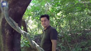 Footage shows workers building the world's longest water slide