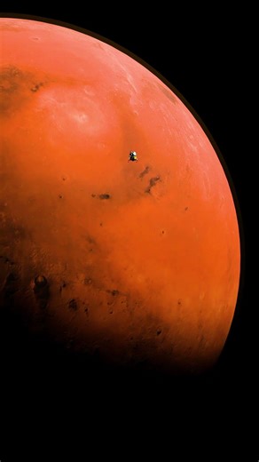 Space shuttle orbiting Mars 😱 realistic space scene #space #mars #planet