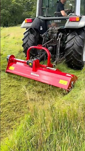 WINTON 2m Hydraulic Side Shift FLAIL Mower with HEAVY Hammer Blades in ACTION - ‪@FarmTechSupplies‬