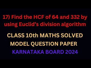find the hcf of 64 and 332 by using euclids division algorithm.