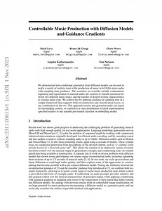 Controllable Music Production with Diffusion Models and Guidance Gradients