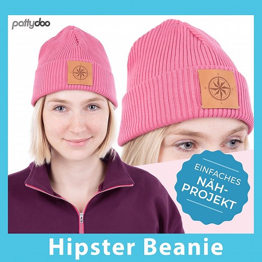 Noch eine schnell genähte Geschenkidee gefällig? Mit unserem Gratis Schnittmuster und dickem Rippenbündchen könnt ihr ruck-zuck coole Hipster-Beanies nähen! Die komplette Anleitung samt Freebie findet ihr hier: www.patty.do/hipster-beanie 😎✌️ Rippen-Bündchen in vielen Farben gibt's z.B. hier: www.patty.do/rippenbund [Affiliate-Link] | pattydoo