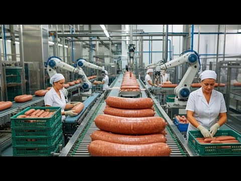 Inside a REAL Hot Dog Factory – From Raw to Packaged 🍴
