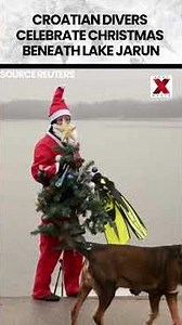 Unique underwater Christmas celebration at Lake Jarun| #christmas #christmascelebration